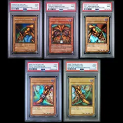 Original Yugioh 2002 Exodia Complete Full Set LOB 120-124 Ultra Rare PSA 9 MINT - Image 1