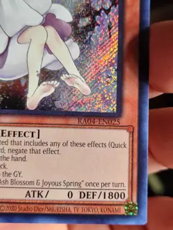 Yugioh! Ash Blossom & Joyous Spring (Alternate Art) - RA04-EN025 - Secret Rare - - Image 3