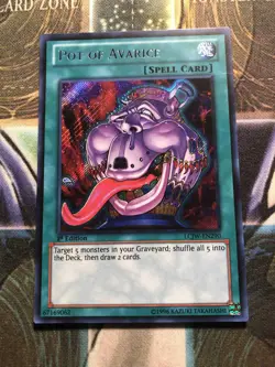*** POT OF AVARICE *** 1ST EDITION SECRET RARE LCJW-EN290 YUGIOH! - Image 1