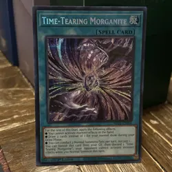 Yugioh Time Tearing Morganite MP24-EN088 Prismatic Secret Rare 1st Ed NM - Image 1