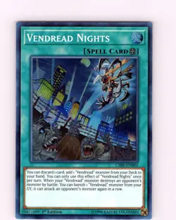 Yu-Gi-Oh TCG Vendread Nights CIBR-EN084 1st Edition Super Rare Card NM - Image 1