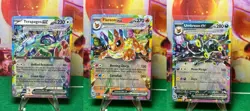 Lot Of 3 Prismatic Evolutions Ex Pokemon Cards Umbreon Flareon Terapagos - Image 1