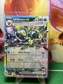 Lot Of 3 Prismatic Evolutions Ex Pokemon Cards Umbreon Flareon Terapagos - Image 2