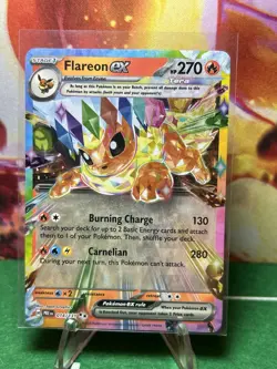 Lot Of 3 Prismatic Evolutions Ex Pokemon Cards Umbreon Flareon Terapagos - Image 4