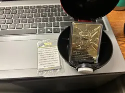 Pokemon Pikachu 1999 Trading Card 23K Gold-Plated, Limited Edition, Vintage - Image 2