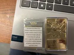 Pokemon Pikachu 1999 Trading Card 23K Gold-Plated, Limited Edition, Vintage - Image 3