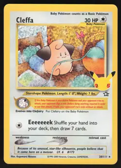 2021 Cleffa Holo Rare 20/111 Celebrations Pokemon TCG Card - Image 1