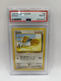 PSA 8 NM - MINT DODUO 1999 POKEMON BASE SET UNLIMITED CARD #48 TCG - Image 1