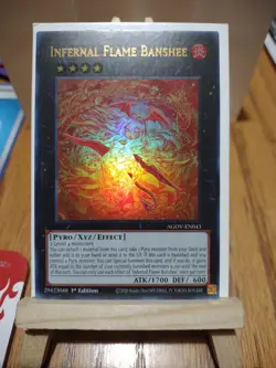 YuGiOh Card Infernal Flame Banshee AGOV-EN043 Ultra Rare 1st Ed Age of Overlord. - Image 1