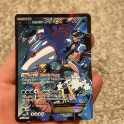 Pokemon TCG Team Aqua's Kyogre EX Double Crisis Holo Full Art Card 6/34 LP-MP - Image 1