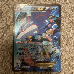 Pokemon TCG Team Aqua's Kyogre EX Double Crisis Holo Full Art Card 6/34 LP-MP - Image 3