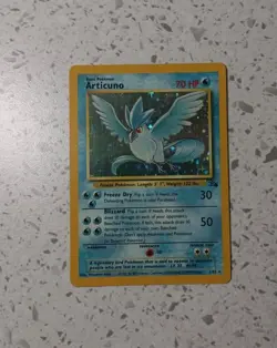 Pokemon Fossil Articuno 2/62 Holo Rare Card Unlimited LP 1999 WOTC - Image 1