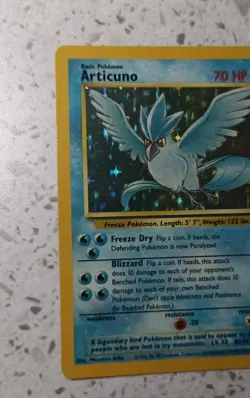 Pokemon Fossil Articuno 2/62 Holo Rare Card Unlimited LP 1999 WOTC - Image 2