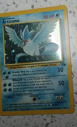 Pokemon Fossil Articuno 2/62 Holo Rare Card Unlimited LP 1999 WOTC - Image 3