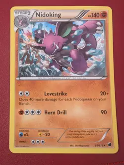 Nidoking 58/116 Plasma Freeze Non Holo Pokemon Card Excellent Condition - Image 1