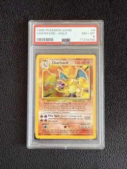 PSA 8 NM-MT 1999 Charizard Base Set Unlimited Holo Pokemon Card 4/102 - Image 1