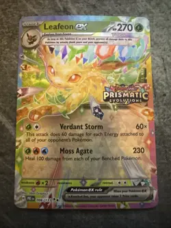 Leafeon EX Prismatic Evolutions STAMPED Sealed Promo Card 023/131 Surprise Box - Image 1