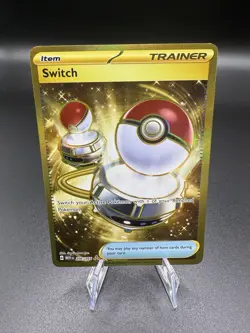 Switch Gold Secret Rare 206/165 Scarlet & Violet 151 Pokemon TCG Card - NM - Image 1