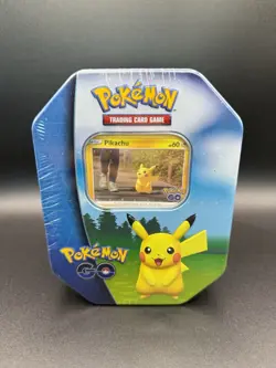 Pokemon Go! Pikachu Tin Trading Card Game Factory Sealed New - Image 1