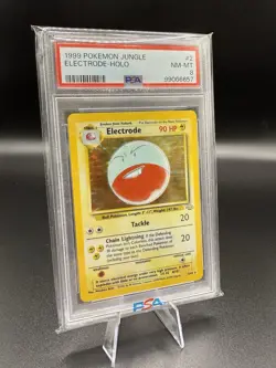 ELECTRODE- 1999 Pokemon Card Game Jungle Holo #2/64 PSA 8 - Image 1