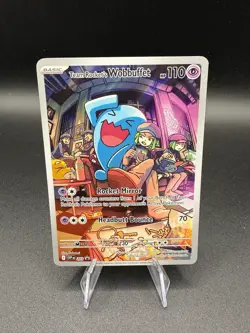 Pokemon TCG Team Rocket's Wobbuffet SVP 203 DR ETB Black Star Promo Card - NM - Image 1