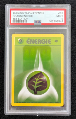 1999 Pokemon French 1st Edition Grass Energie PSA Mint 9 Card #99 - Image 1