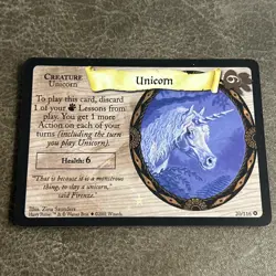 Harry Potter TCG Base Set Trading Cards Unicorn 20/116 - Holo Rare - Image 1