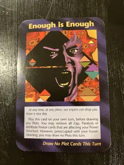 Assassins Series INWO 1995 Illuminati Card Game Donald Trump ENOUGH IS ENOUGH - Image 1