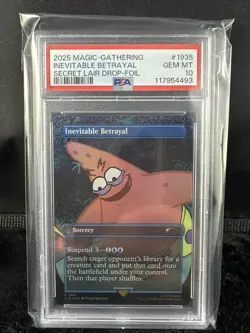 2025 Magic Gathering SpongeBob Secret Lair Drop Inevitable Behavior Foil PSA 10 - Image 1