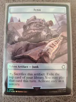 Soldier (0004) Junk (0015) Double-Sided Token - 2024 Universes Beyond: Fallout - Image 2