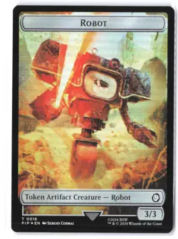 Robot // Junk Double-Sided Token #16 // 15 Universes Beyond: Fallout NM Foil - Image 1