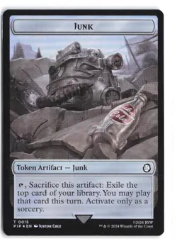 Robot // Junk Double-Sided Token #16 // 15 Universes Beyond: Fallout NM Foil - Image 2