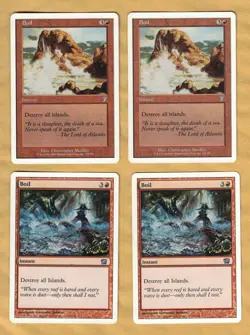 4x Boil (2 Seventh Edition, 2 Eighth Edition) English 7th 8th Playset MTG Magic - Image 1