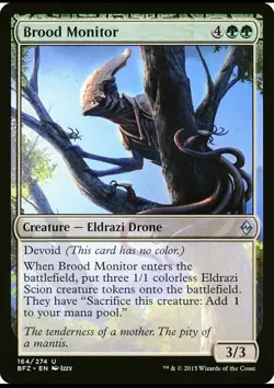 X 1 Brood Monitor NM Battle for Zendikar 164 MTG Magic The Gathering - Image 1