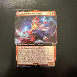 Gogo, Mysterious Mime (Extended Art) #153 FOIL - MTG Final Fantasy Commander FIC - Image 1