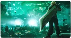 Final Fantasy VII Playmat - Cloud Strife & Midgar Scene | CCG / MTG Mousepad - Image 1