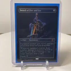 Magic Gathering-FOIL-Borderless Sword of Fire & Ice-Double Masters-PACK FRESH - Image 1