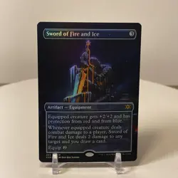 Magic Gathering-FOIL-Borderless Sword of Fire & Ice-Double Masters-PACK FRESH - Image 2