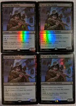 MTG *Altered Art* 4x Piper of the Swarm (Bundle) ELD 392 LP Throne of Eldraine - Image 1