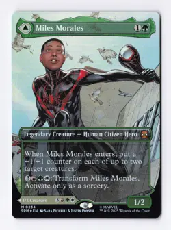 Miles Morales (Borderless) (Foil) 0234 (M) MTG Marvel's Spider-Man (SPM) - Image 1