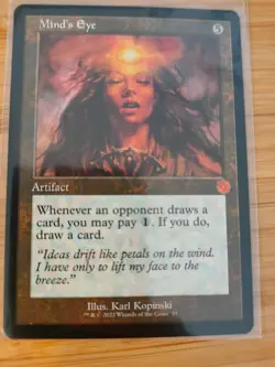 MTG Mind's Eye (Retro Artifact) The Brothers' War M/NM Free UK P&P - Image 1