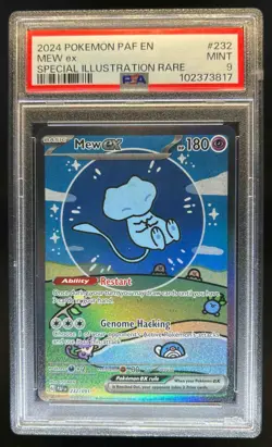 2024 Pokemon SV Paldean Fates - PAF EN Mew ex #232/091 PSA 9 - Image 1