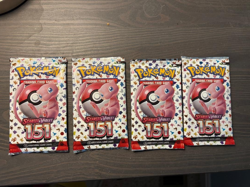 Pokemon TCG Scarlet & Violet 151 Set Sealed Booster Pack Lot of 4 unopened packs - Image 1