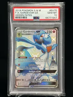 2019 POKEMON SUN & MOON HIDDEN FATES #SV75 FULL ART/GARDEVOIR GX PSA 10 - Image 1