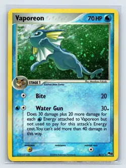 Vaporeon 6/17 Holo Foil Rare Pop Series 3 Promo 2006 Pokemon Card - Image 1