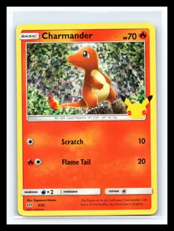 💥 Pokemon 2021 TCG Charmander (9/25) - Holo 25th McDonald’s Promo Celebrations - Image 1