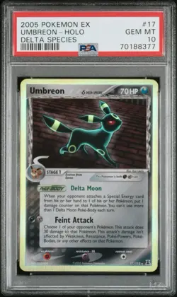 PSA 10 Umbreon EX Delta Species Holo Rare #17 - Pokemon - Image 1