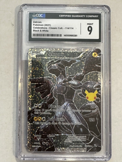 POKEMON 2021 Celebrations Classic Coll Full Art ZEKROM B& W CGC 9 Mint - Image 1
