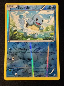 Pokemon TCG Squirtle 14/101 Black & White Plasma Blast Reverse Holo LP - Image 1