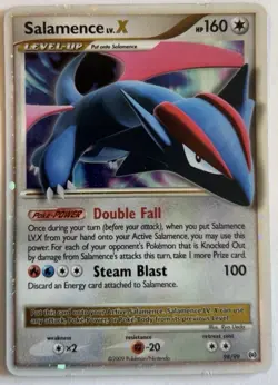 2009 Salamence Lv.X 98/99 Arceus Holo Played Condition Pokemon TCG Diamond Pearl - Image 1